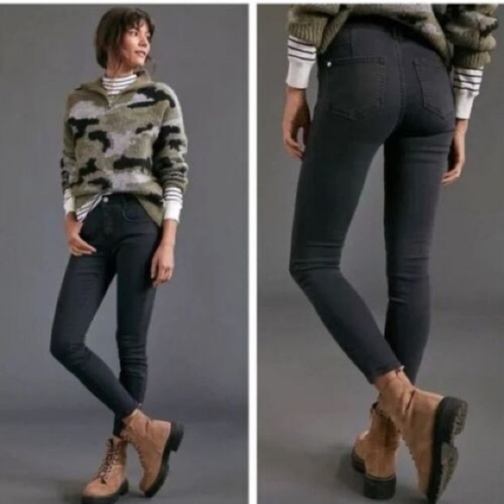 Anthropologie Pilcro & The Letterpress Black High Rise Skinny Jeans Size 26